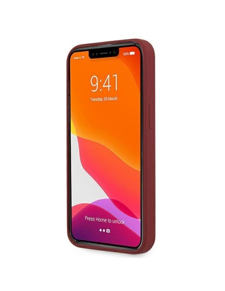 Mercedes Silicone Line dėklas iPhone 13 Pro Max - raudonas Mercedes Silicone Line dėklas iPhone 13 Pro Max - raudonas