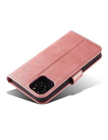 Magnet Case elegantiškas dėklo dangtelis su atvartu ir stovo funkcija, skirta Poco M4 Pro 5G rožinei