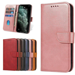 Magnet Case elegantiškas dėklo dangtelis su atvartu ir stovo funkcija, skirta Poco M4 Pro 5G rožinei