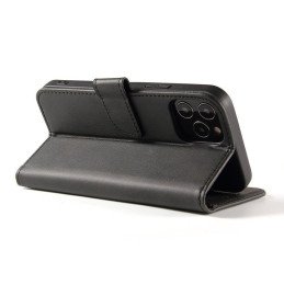 Magnet Case elegantiškas dėklas su atvartu ir stovo funkcija Honor Magic3 juoda