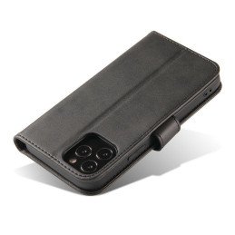 Magnet Case elegantiškas dėklas su atvartu ir stovo funkcija Honor Magic3 juoda