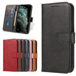 Magnet Case elegantiškas dėklas su atvartu ir stovo funkcija Honor Magic3 juoda