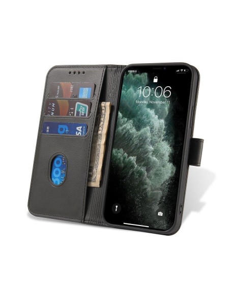 Magnet Case elegantiškas dėklo dangtelis su atvartu ir stovo funkcija Vivo Y51 2020 / Y51A juoda