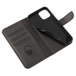 Magnet Case elegantiškas dėklo dangtelis su atvartu ir stovo funkcija Vivo Y51 2020 / Y51A juoda