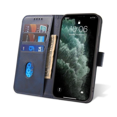 Magnet Case elegantiškas dėklo dangtelis su atvartu ir stovo funkcija, skirta Samsung Galaxy A13 5G mėlynai