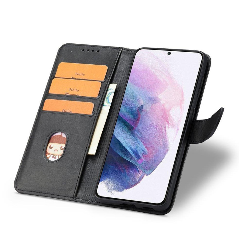 Magnet Case elegantiškas dėklas su atvartu ir stovo funkcija, skirta Samsung Galaxy S22 Ultra black