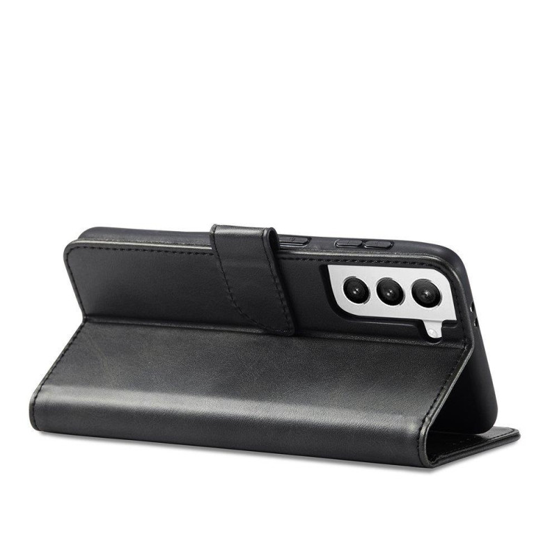 Magnet Case elegantiškas dėklas su atvartu ir stovo funkcija, skirta Samsung Galaxy S22 Ultra black