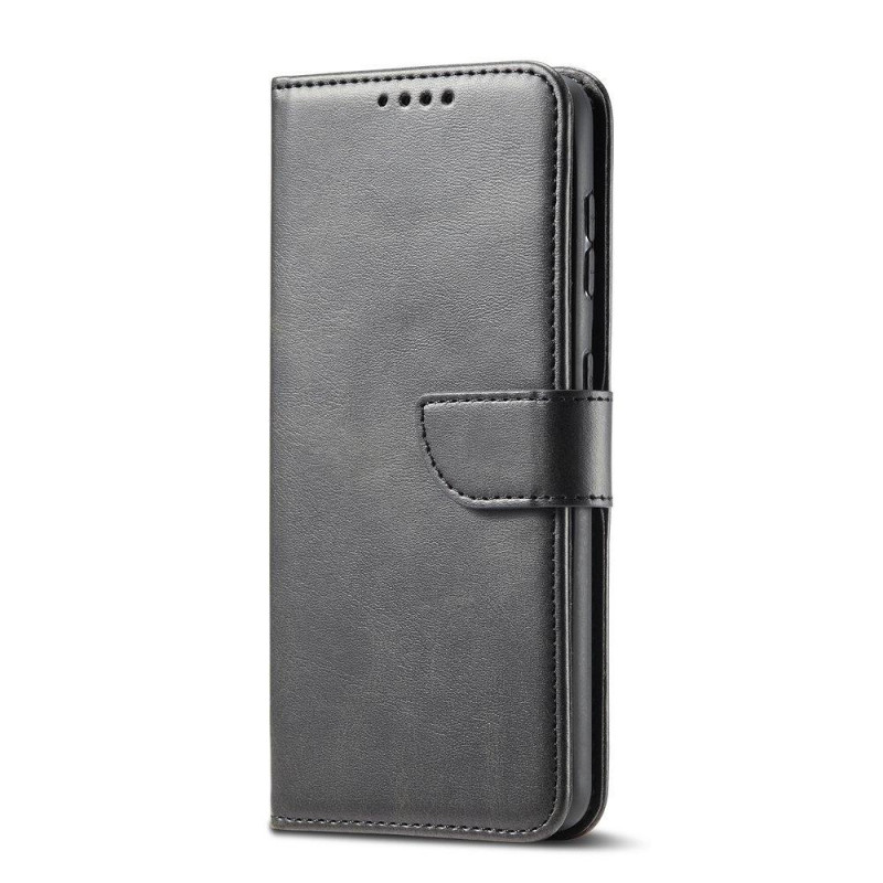 Magnet Case elegantiškas dėklas su atvartu ir stovo funkcija, skirta Samsung Galaxy S22 Ultra black