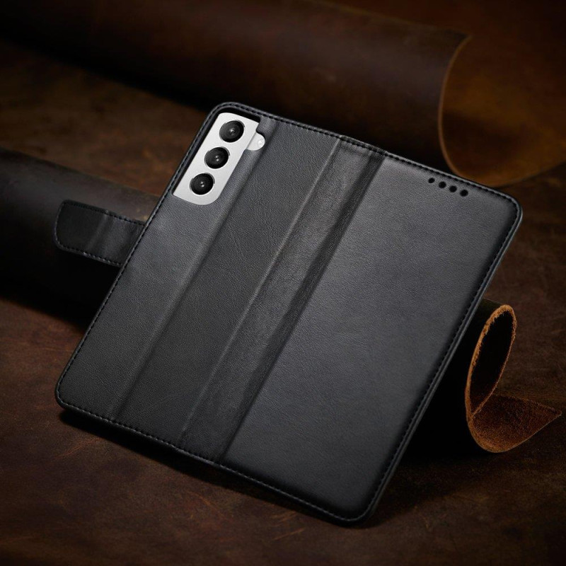 Magnet Case elegantiškas dėklas su atvartu ir stovo funkcija, skirta Samsung Galaxy S22 Ultra black