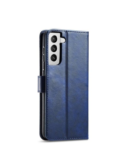 Magnet Case elegantiškas dėklas su atvartu ir stovo funkcija, skirta Samsung Galaxy S22 Ultra blue Magnet Case elegantiškas dėklas su atvartu ir stovo funkcija, skirta Samsung Galaxy S22 Ultra blue
