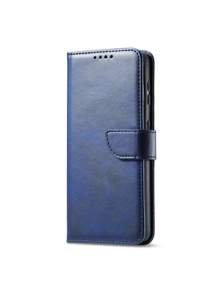 Magnet Case elegantiškas dėklas su atvartu ir stovo funkcija, skirta Samsung Galaxy S22+ (S22 Plus) mėlynai