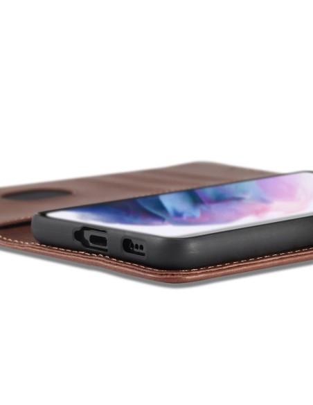 Magnet Case elegantiškas dėklas su atvartu ir stovo funkcija, skirta Samsung Galaxy S22+ (S22 Plus) mėlynai