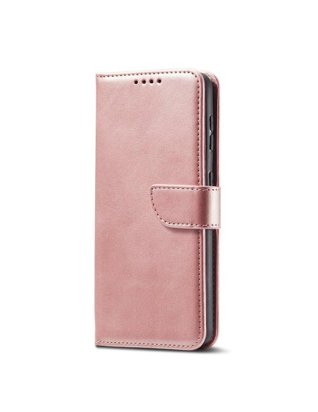 Magnet Case elegantiškas dėklas su atvartu ir stovo funkcija, skirta Samsung Galaxy S22+ (S22 Plus) rožinės spalvos Magnet Case elegantiškas dėklas su atvartu ir stovo funkcija, skirta Samsung Galaxy S22+ (S22 Plus) rožinės spalvos