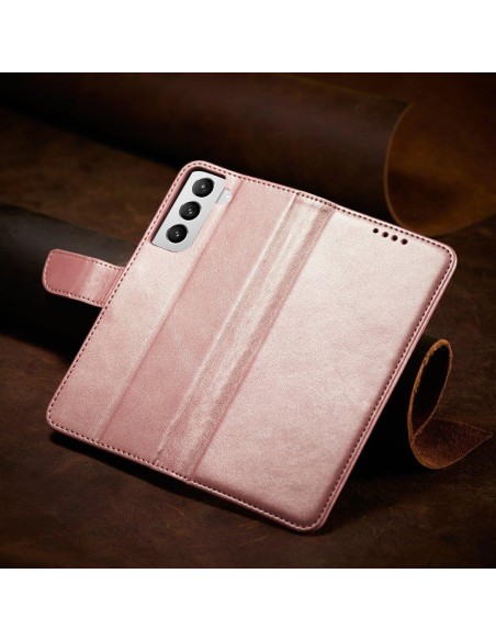 Magnet Case elegantiškas dėklas su atvartu ir stovo funkcija, skirta Samsung Galaxy S22+ (S22 Plus) rožinės spalvos Magnet Case elegantiškas dėklas su atvartu ir stovo funkcija, skirta Samsung Galaxy S22+ (S22 Plus) rožinės spalvos