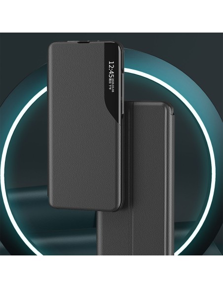 Eco Leather View Case elegantiškas atverčiamas dėklas su stovo funkcija, skirtas Samsung Galaxy A53 5G juodas Eco Leather View Case elegantiškas atverčiamas dėklas su stovo funkcija, skirtas Samsung Galaxy A53 5G juodas