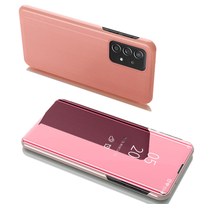 Clear View Case atverčiamas dangtelis, skirtas Samsung Galaxy A53 5G rožinis Clear View Case atverčiamas dangtelis, skirtas Samsung Galaxy A53 5G rožinis
