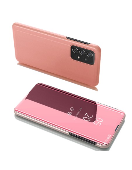 Clear View Case atverčiamas dangtelis, skirtas Samsung Galaxy A53 5G rožinis Clear View Case atverčiamas dangtelis, skirtas Samsung Galaxy A53 5G rožinis