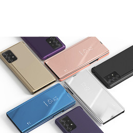 Clear View Case atverčiamas dangtelis, skirtas Samsung Galaxy A53 5G juodas