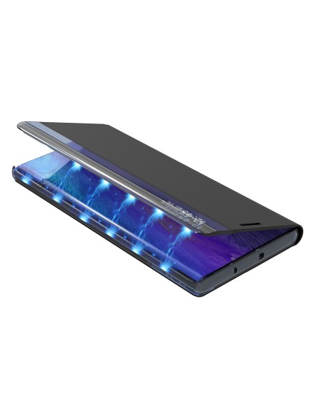 Naujas Sleep Case dangtelis su atvartu ir stovo funkcija, skirta Samsung Galaxy S22+ (S22 Plus) mėlyna