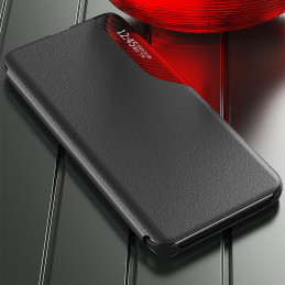 Eco Leather View Case elegantiškas dėklas su atvartu ir stovo funkcija, skirta Samsung Galaxy S22+ (S22 Plus) raudona