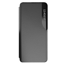 Eco Leather View Case elegantiškas dėklas su atvartu ir stovo funkcija, skirta Samsung Galaxy S22+ (S22 Plus) mėlyna