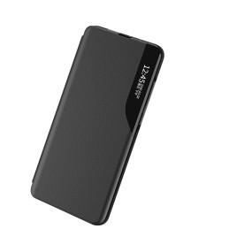 Eco Leather View Case elegantiškas dėklas su atvartu ir stovo funkcija, skirta Samsung Galaxy S22+ (S22 Plus) mėlyna