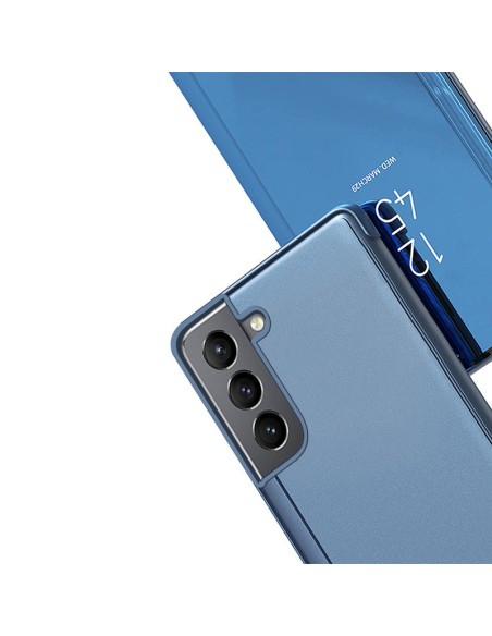 Clear View Case atverčiamas dėklas, skirtas Samsung Galaxy S22+ (S22 Plus), rožinis