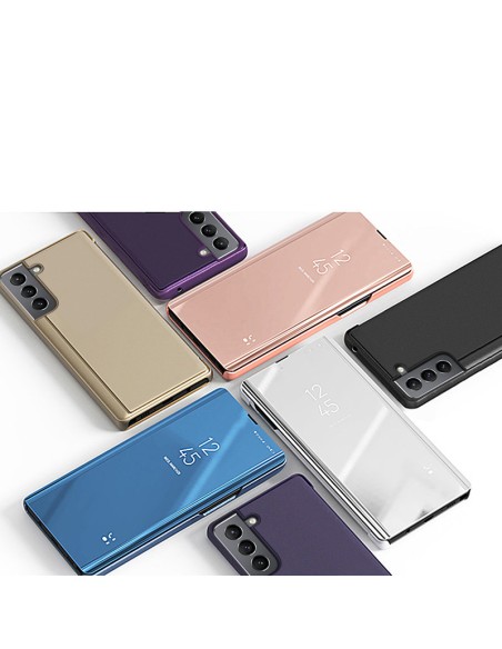Clear View Case atverčiamas dangtelis, skirtas Samsung Galaxy S22+ (S22 Plus) mėlynas Clear View Case atverčiamas dangtelis, skirtas Samsung Galaxy S22+ (S22 Plus) mėlynas