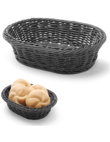 Duonos krepšelis ovalus polipropileno juodas 250x190x65 mm - Hendi 426623 Duonos krepšelis ovalus polipropileno juodas 250x190x65 mm - Hendi 426623