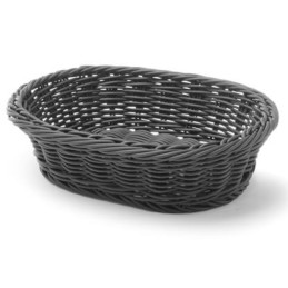 Duonos krepšelis ovalus polipropileno juodas 250x190x65 mm - Hendi 426623