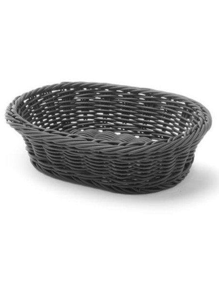 Duonos krepšelis ovalus polipropileno juodas 250x190x65 mm - Hendi 426623 Duonos krepšelis ovalus polipropileno juodas 250x190x65 mm - Hendi 426623
