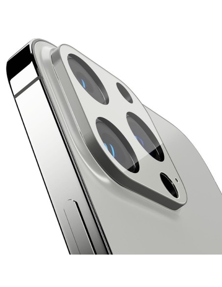 Spigen Optik.tR kameros apsauga iPhone 13 Pro / 13 Pro Max - sidabrinė 2 vnt. Spigen Optik.tR kameros apsauga iPhone 13 Pro / 13 Pro Max - sidabrinė 2 vnt.