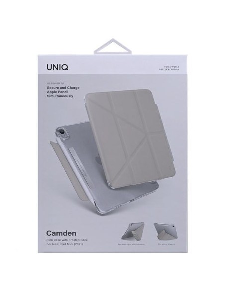 Uniq Camden dėklas iPad mini (2021) – pilkas Uniq Camden dėklas iPad mini (2021) – pilkas