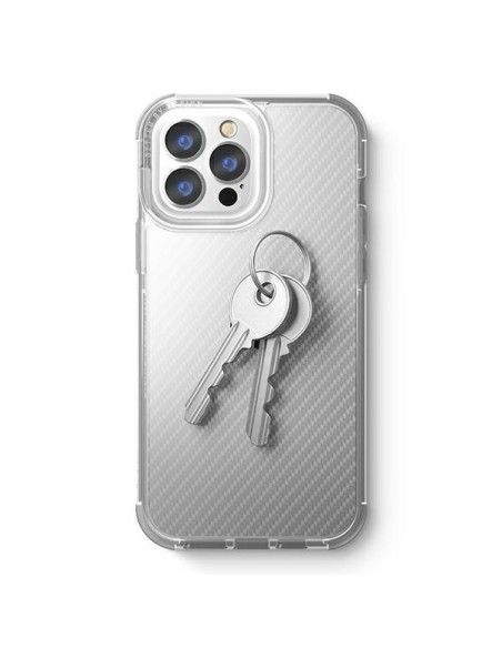 Uniq Combat dėklas iPhone 13 - skaidrus