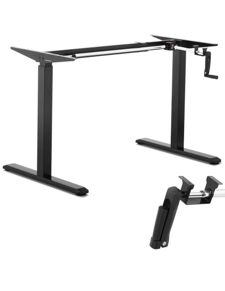 Rėmas stalo rėmas su rankiniu aukščio reguliavimu 73-124 cm iki 70 kg JUODAS Rėmas stalo rėmas su rankiniu aukščio reguliavimu 73-124 cm iki 70 kg JUODAS