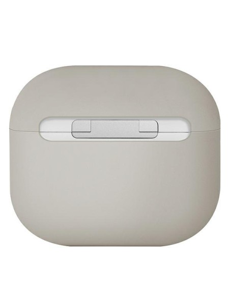 Uniq Lino silikoninis dėklas, skirtas AirPods 3 - smėlio spalvos Uniq Lino silikoninis dėklas, skirtas AirPods 3 - smėlio spalvos
