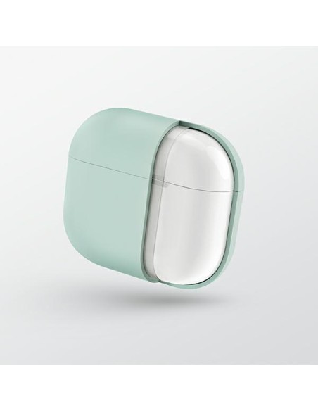 Uniq Lino silikoninis dėklas, skirtas AirPods 3 - smėlio spalvos Uniq Lino silikoninis dėklas, skirtas AirPods 3 - smėlio spalvos