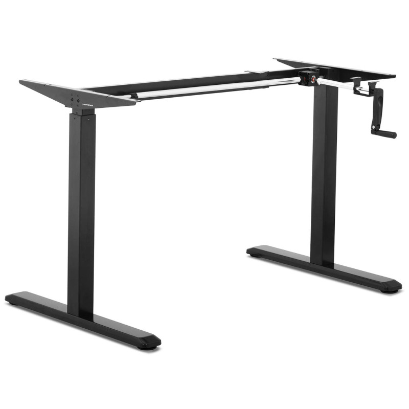 Rėmas stalo rėmas su rankiniu aukščio reguliavimu 73-124 cm iki 70 kg JUODAS