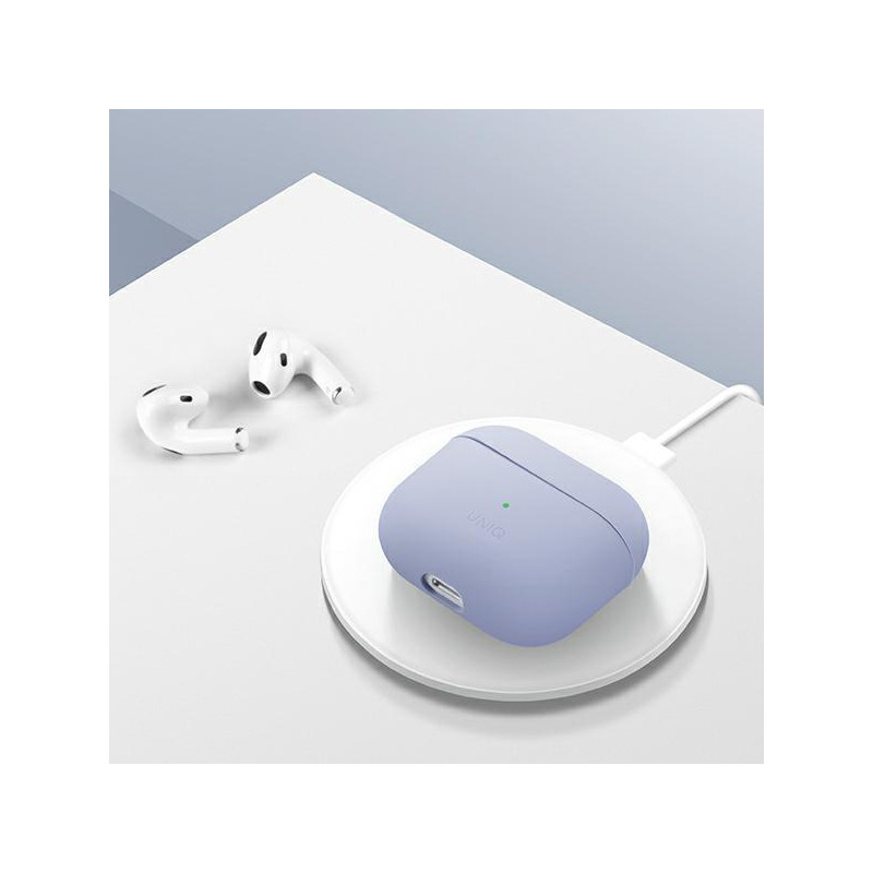 Uniq Lino silikoninis dėklas, skirtas AirPods 3 - smėlio spalvos