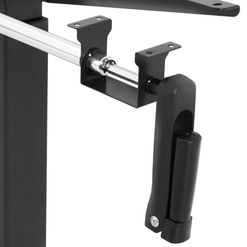 Rėmas stalo rėmas su rankiniu aukščio reguliavimu 73-124 cm iki 70 kg JUODAS
