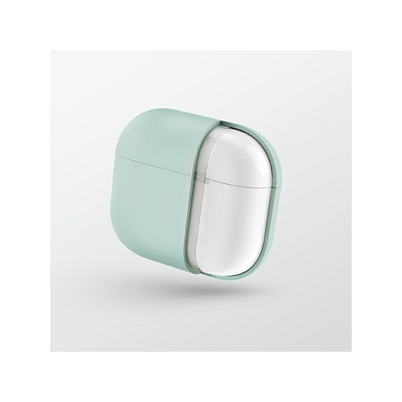 Uniq Lino silikoninis dėklas, skirtas AirPods 3 - pilkas