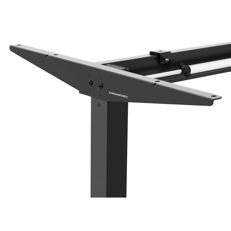 Rėmas stalo rėmas su rankiniu aukščio reguliavimu 73-124 cm iki 70 kg JUODAS