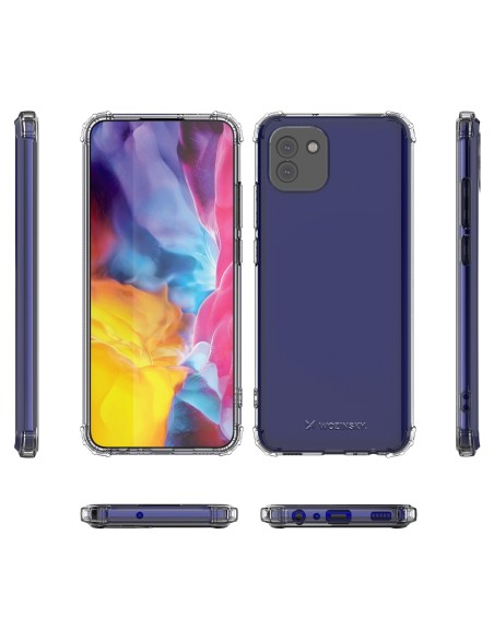 Wozinsky Anti Shock šarvuotas dėklas Samsung Galaxy A03 skaidrus
