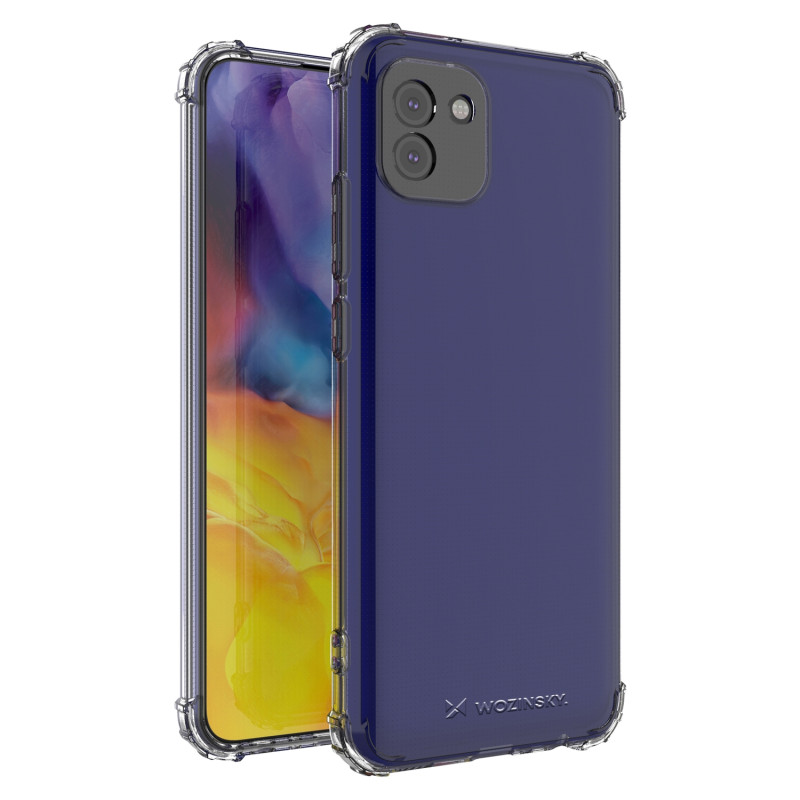 Wozinsky Anti Shock šarvuotas dėklas Samsung Galaxy A03 skaidrus