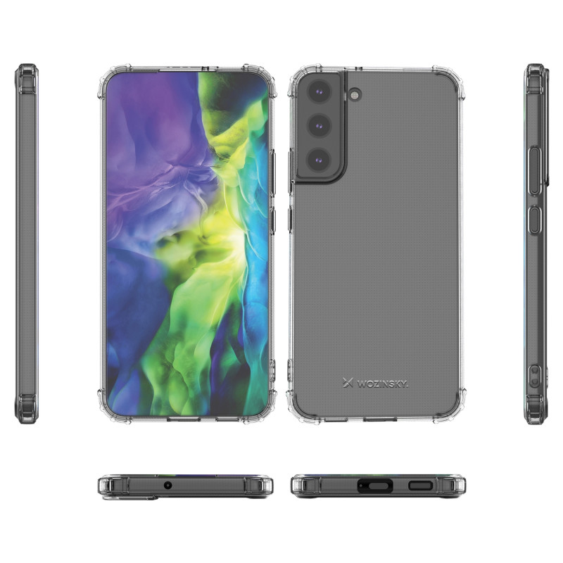 Wozinsky Anti Shock šarvuotas dėklas Samsung Galaxy S22+ (S22 Plus) skaidrus