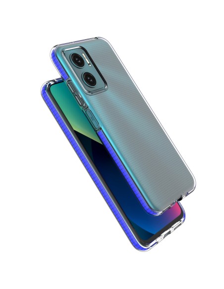 Spring Case, gelinis dėklas su spalvingu rėmeliu, skirtas Xiaomi Redmi 10, šviesiai rožinis