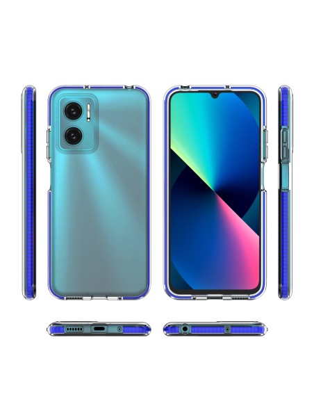 Spring Case, gelinis dėklas su spalvingu rėmeliu, skirtas Xiaomi Redmi 10, šviesiai rožinis