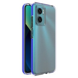 Spring Case, gelinis dėklas su spalvingu rėmeliu, skirtas Xiaomi Redmi 10, tamsiai mėlynas