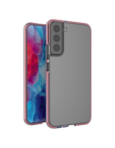 Spring Case padengtas gelio dėklas su spalvingu rėmeliu, skirtas Samsung Galaxy S22+ (S22 Plus) šviesiai rausvai Spring Case padengtas gelio dėklas su spalvingu rėmeliu, skirtas Samsung Galaxy S22+ (S22 Plus) šviesiai rausvai