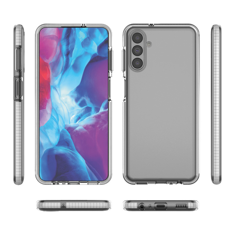 „Spring Case Cover“ gelio dėklas su spalvingu rėmeliu, skirtas „Samsung Galaxy A13 5G“ šviesiai rausvai